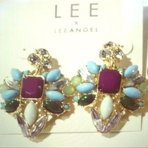 Lee by Lee Angel Opal crystal Burst Drop Earrings